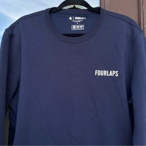 FOURLAPS Navy Blue Crewneck Heavy Sweatshirt L